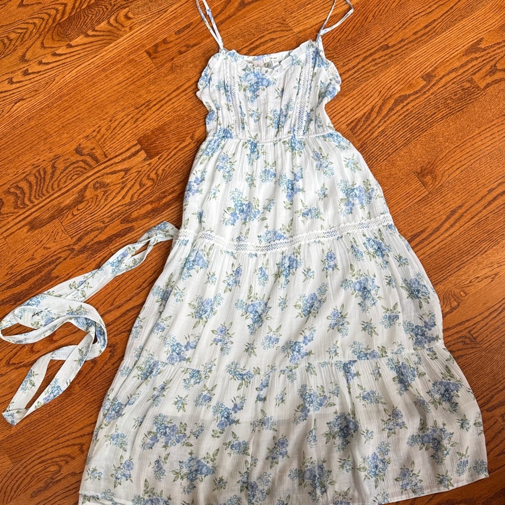 Mine Blue Floral Maxi Dress
